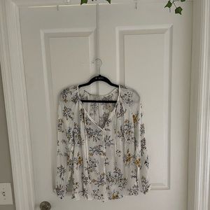Floral Blouse with tie neck